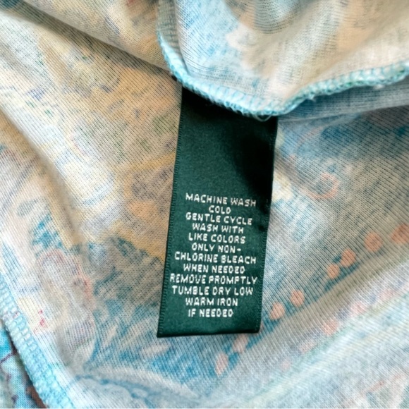 Ralph Lauren Y2K Paisley Ruffle Fit & Flare Sleeveless Dress Cotton Barely Worn - Picture 12 of 16